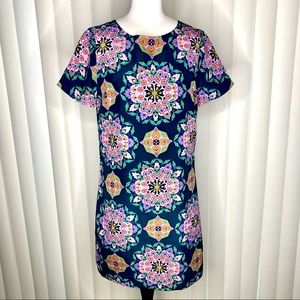 J. Crew Psychadelic Kaleidoscope Floral Print Shift dress size 2